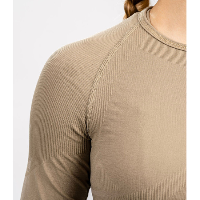 Technical dames T-shirt lange mouwen Coyote - Summit Outdoor