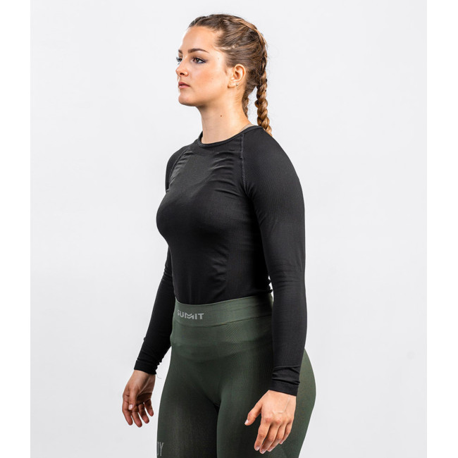 Damen Technical SEQUOIA Langarm-T-Shirt Schwarz - Summit Outdoor