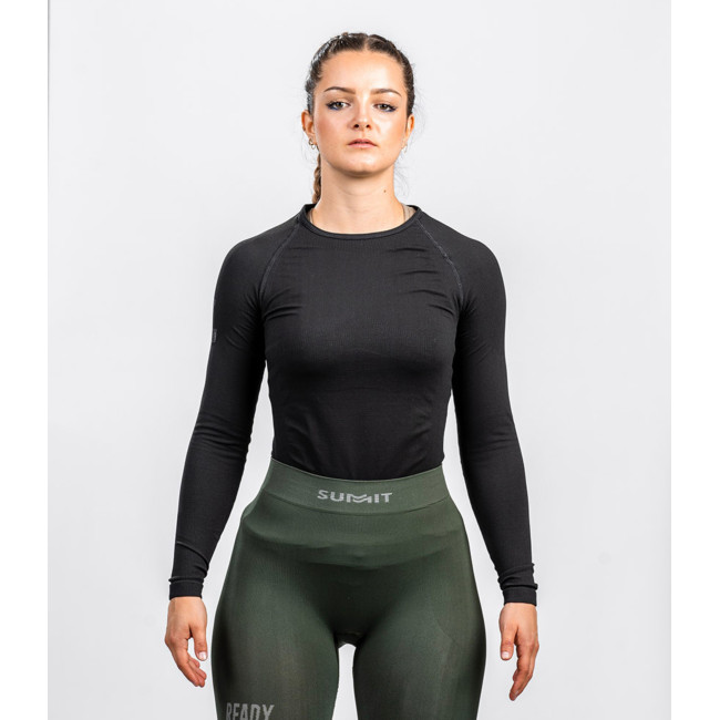 Technical SEQUOIA dames T-shirt lange mouwen Zwart - Summit Outdoor
