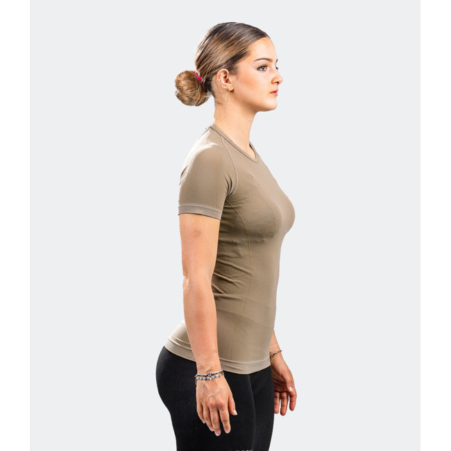 T-shirt korte mouwen HÉLIUM Active Line dames coyote - Summit Outdoor