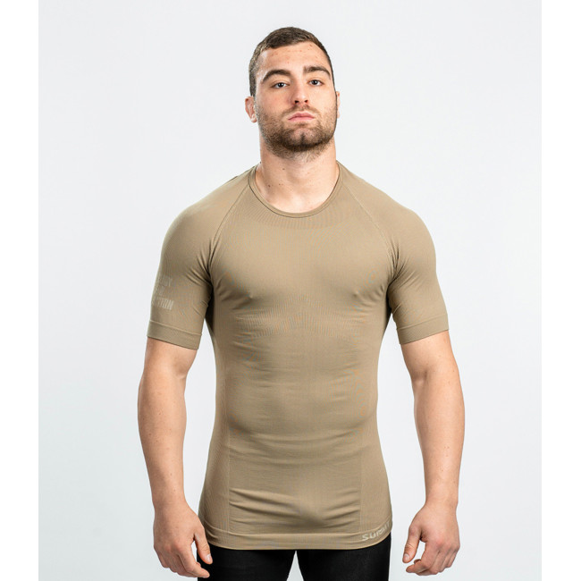 T-SHIRT TECHNICAL LINE ACTION KORTE MOUWEN COYOTE - SUMMIT OUTDOOR
