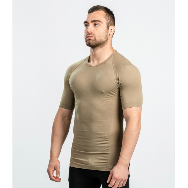 T-SHIRT TECHNICAL LINE ACTION KORTE MOUWEN COYOTE - SUMMIT OUTDOOR