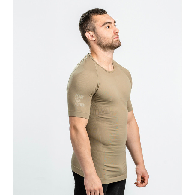 TEE-SHIRT TECHNICAL LINE ACTION MANCHES COURTES COYOTE - SUMMIT OUTDOOR