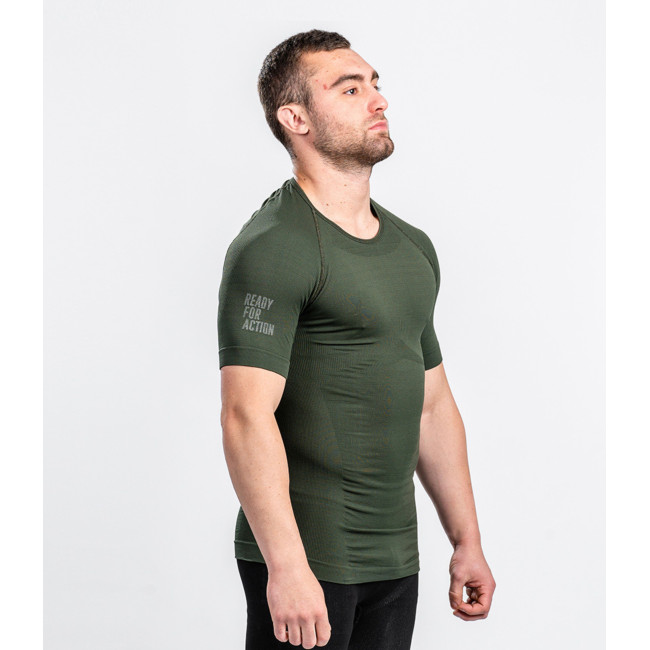 TEE-SHIRT TECHNICAL LINE ACTION MANCHES COURTES VERT OD - SUMMIT OUTDOOR