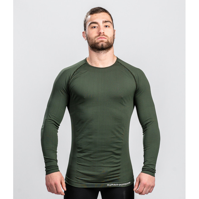Tee-shirt ML ATACAMA Technical Line Col rond Vert OD - Summit Outdoor