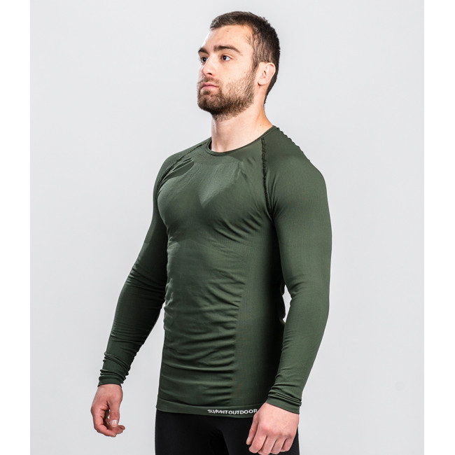 Tee-shirt ML ATACAMA Technical Line Col rond Vert OD - Summit Outdoor