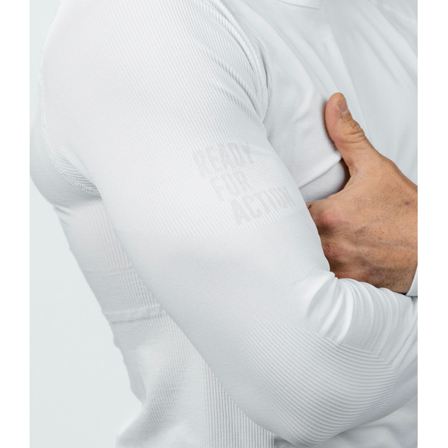 Lange Mouw T-shirt Technical Line ATACAMA Ronde Hals Wit - Summit Outdoor