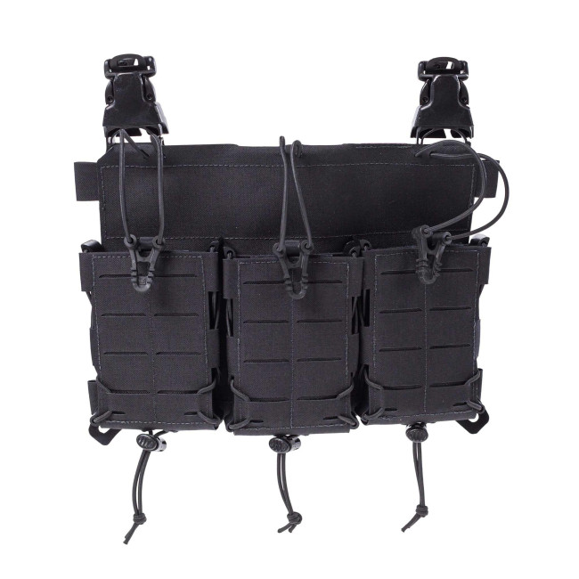 Panneau avant pour gilet porte-plaques avec porte chargeur triple multi-calibre MX234 -Noir - Lindnerhof