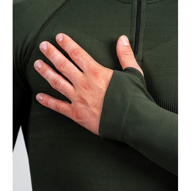 Sweat col zip ALASKA Extreme line Vert OD - Summit Outdoor