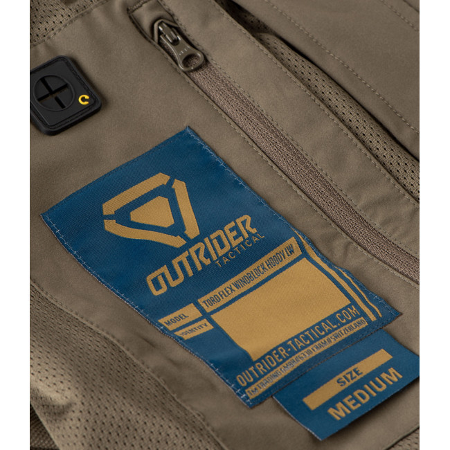 Ranger-grüne LW T.O.R.D. Windjacke mit Kapuze - Outrider