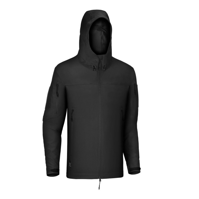 Schwarze LW T.O.R.D. Windjacke mit Kapuze - Outrider