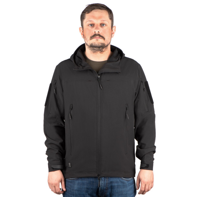 Schwarze LW T.O.R.D. Windjacke mit Kapuze - Outrider