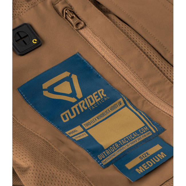 Veste coupe-vent à capuche LW T.O.R.D. Coyote - Outrider