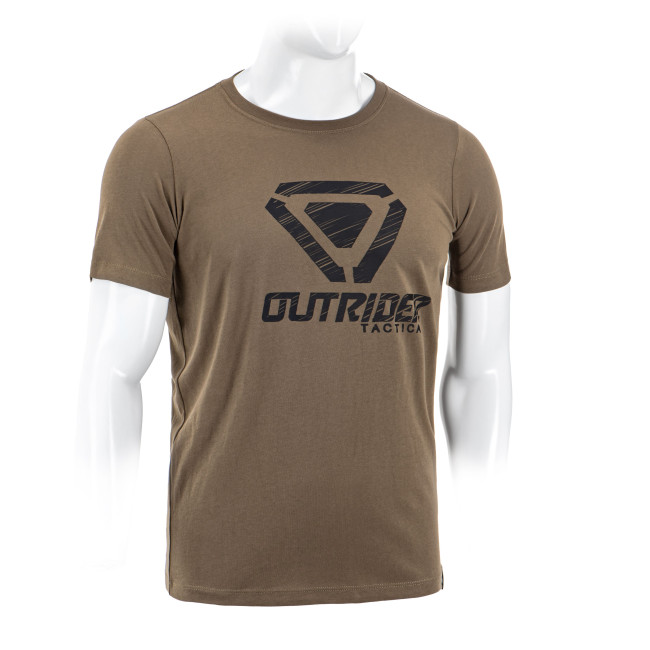 OT T-Shirt mit gestreiftem Krokodil-Logo - Outrider