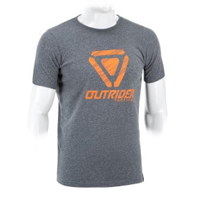 Tee-shirt OT avec logo rayé Gris chiné - Outrider