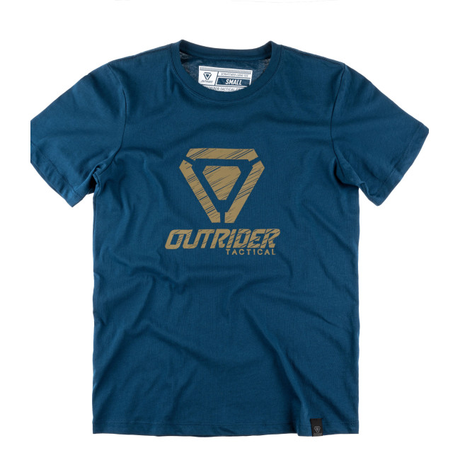 Tee-shirt OT avec logo rayé Bleu - Outrider