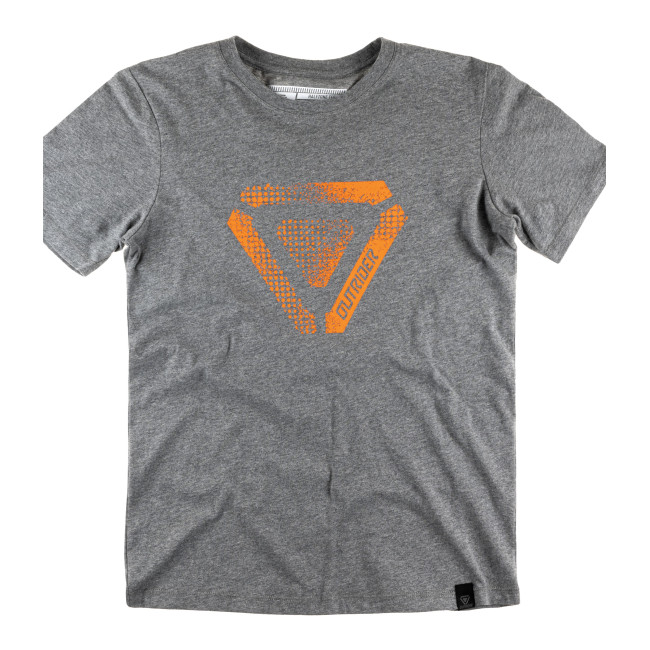 T-shirt OT met halftoon logo Grijs gemêleerd - Outrider