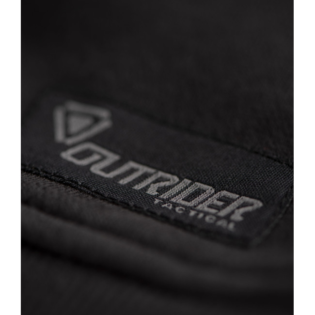 Hoodie met rits OT met logo Zwart - Outrider