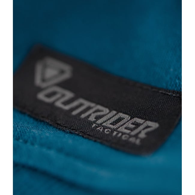 Hoodie met rits OT met logo Blauw - Outrider