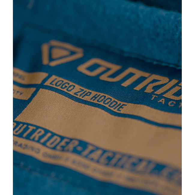 Sweat à capuche zippé OT avec logo Bleu - Outrider