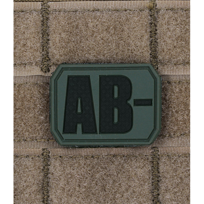 3D bloedgroep patch AB- OD Groen - Miltec