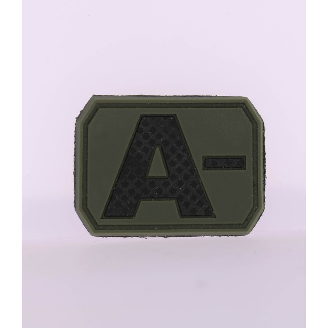 3D Blutgruppen-Patch A- OD Grün - Miltec