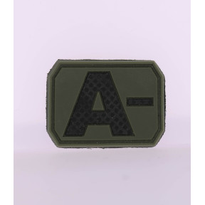 Patch 3D de groupe sanguin A- Vert OD - Miltec