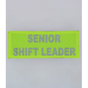 ŻÓŁTA OPASKA NA PLECY SENIOR SHIFT LEADER