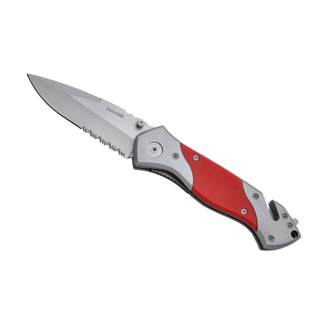 Couteau de sécurité RESCUE rouge - Baladéo