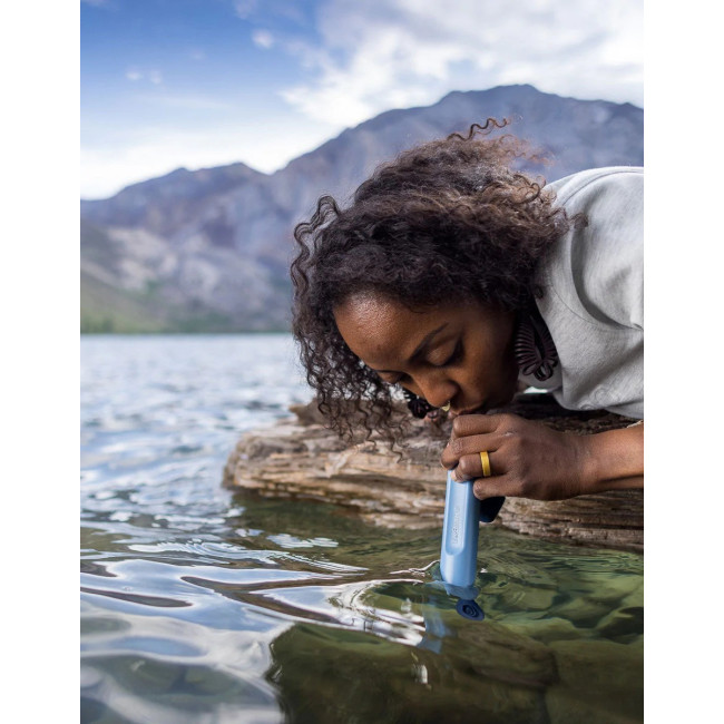 Paille personal peak série col 1 bleu - Lifestraw