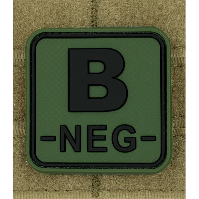 Patch carré groupe sanguin B- Vert OD - JTG
