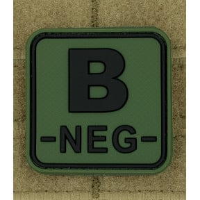 Quadratischer Patch Blutgruppe B- Grün OD - JTG