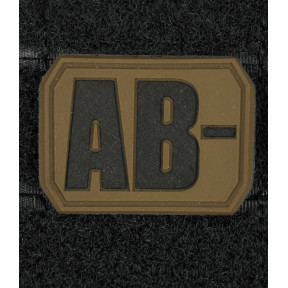 3D Patch bloedgroep AB- Coyote - Miltec