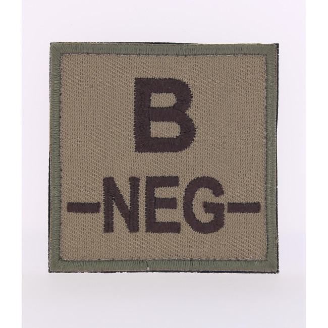 Badge bloedgroep B - Bruin op Beige - DMB