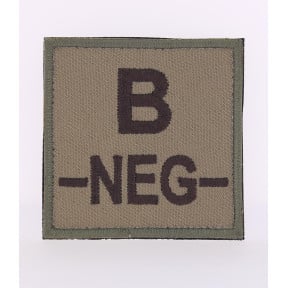 Badge bloedgroep B - Bruin op Beige - DMB