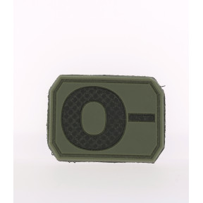 3D bloedgroep O- patch groen OD - Miltec