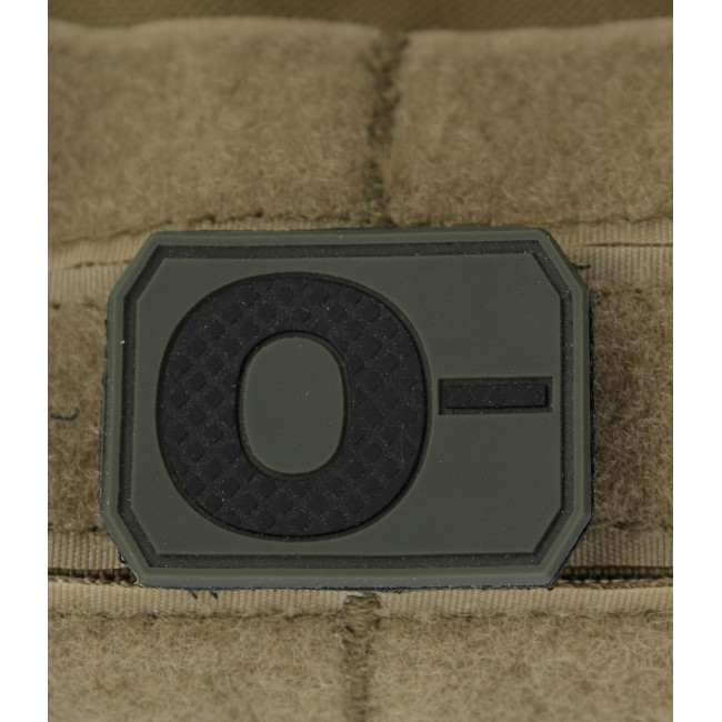 3D bloedgroep O- patch groen OD - Miltec