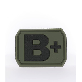 3D patch bloedgroep B+ Groen OD - Miltec