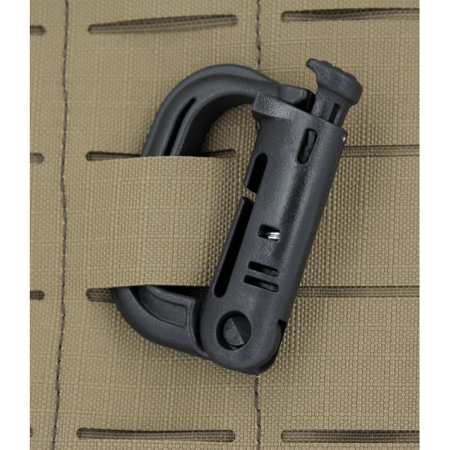 Mousqueton D-ring avec fixation pour passant M.O.L.L.E. noir - A10 Equipment