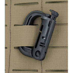 Mousqueton D-ring avec fixation pour passant M.O.L.L.E. noir - A10 Equipment
