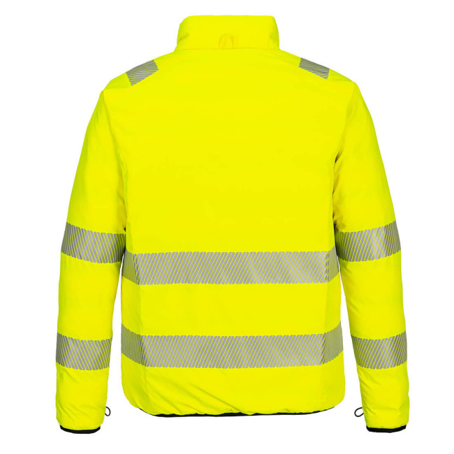 Portwest DX482 - DX4 Warnschutz-Zip-Hoodie | Leuchtgelb-schwarz