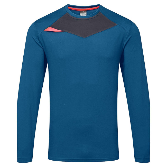 T-shirt HiVis Lange Mouwen Blauw Metro - Portwest