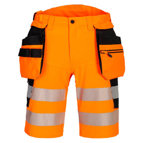 Hi-Vis DX4 Holster-Shorts Orange/Schwarz - Portwest