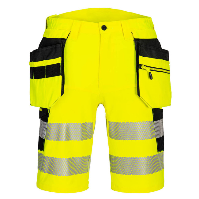 Szorty kaburowe Hi-Vis DX4 Żółte/Czarne - Portwest