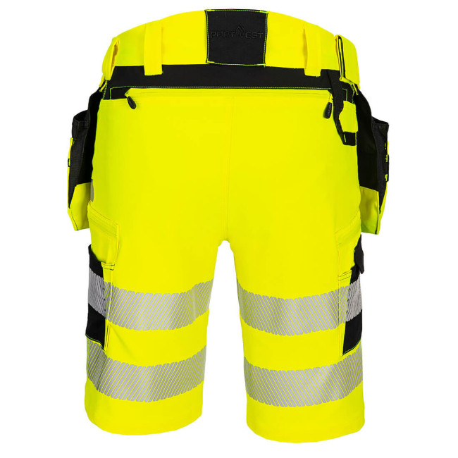 Hi-Vis DX4 Holster-Shorts Gelb/Schwarz - Portwest