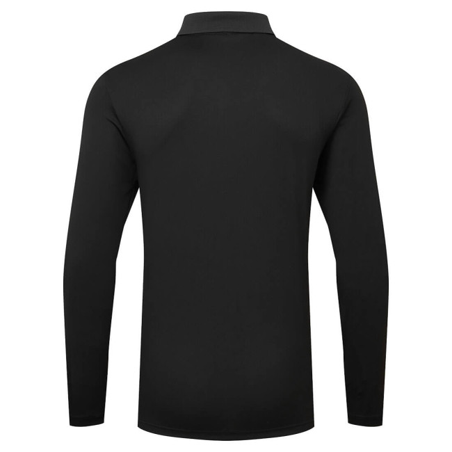 Warnschutz-Langarm-Poloshirt Schwarz - Portwest