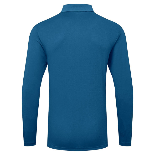HV Polo Lange Mouwen Metro Blauw - Portwest