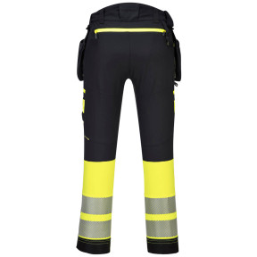 Pantalon Poches flottantes DX4 Haute-Visibilité Classe 1 Jaune/Noir - Portwest