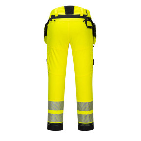Pantalon DX4 haute-Visibilité avec poches flottantes démontables Jaune/Noir - Portwest