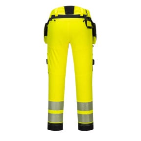 Pantalon DX4 haute-Visibilité avec poches flottantes démontables Jaune/Noir - Portwest